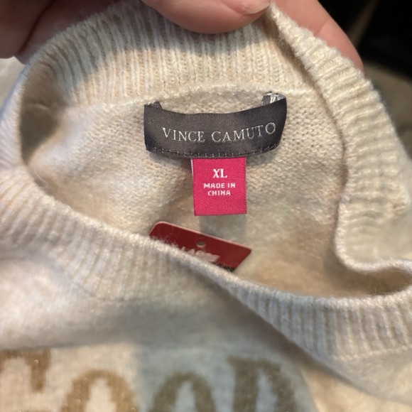 Vince Camuto Women's Halloween Sweater Size‎ XL Good Witch NWT Oatmeal Color - Picture 4 of 6